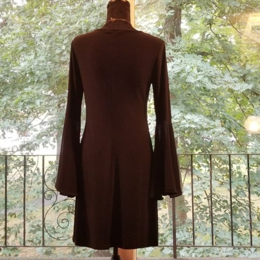 Catherine Malandrino Black Dress w/ Flared Sleeves - Picture 13 of 13